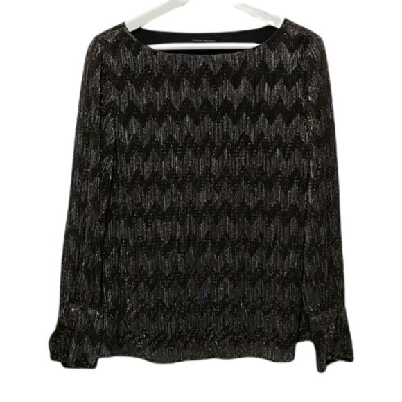 BR silver gold & black chevron top - Picture 1 of 3